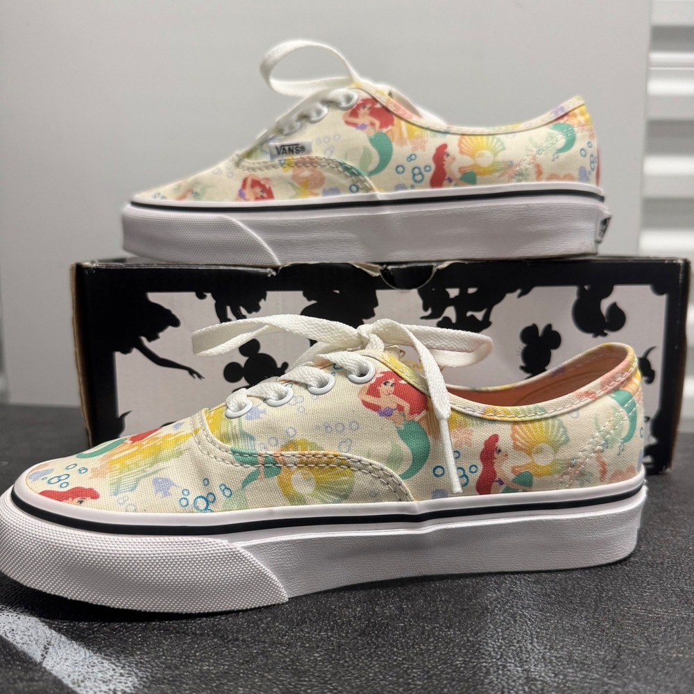 Vans Disney Authentic Ariel Little Mermaid Sneakers VN-018BGYU Womens 5.5 Mens 4